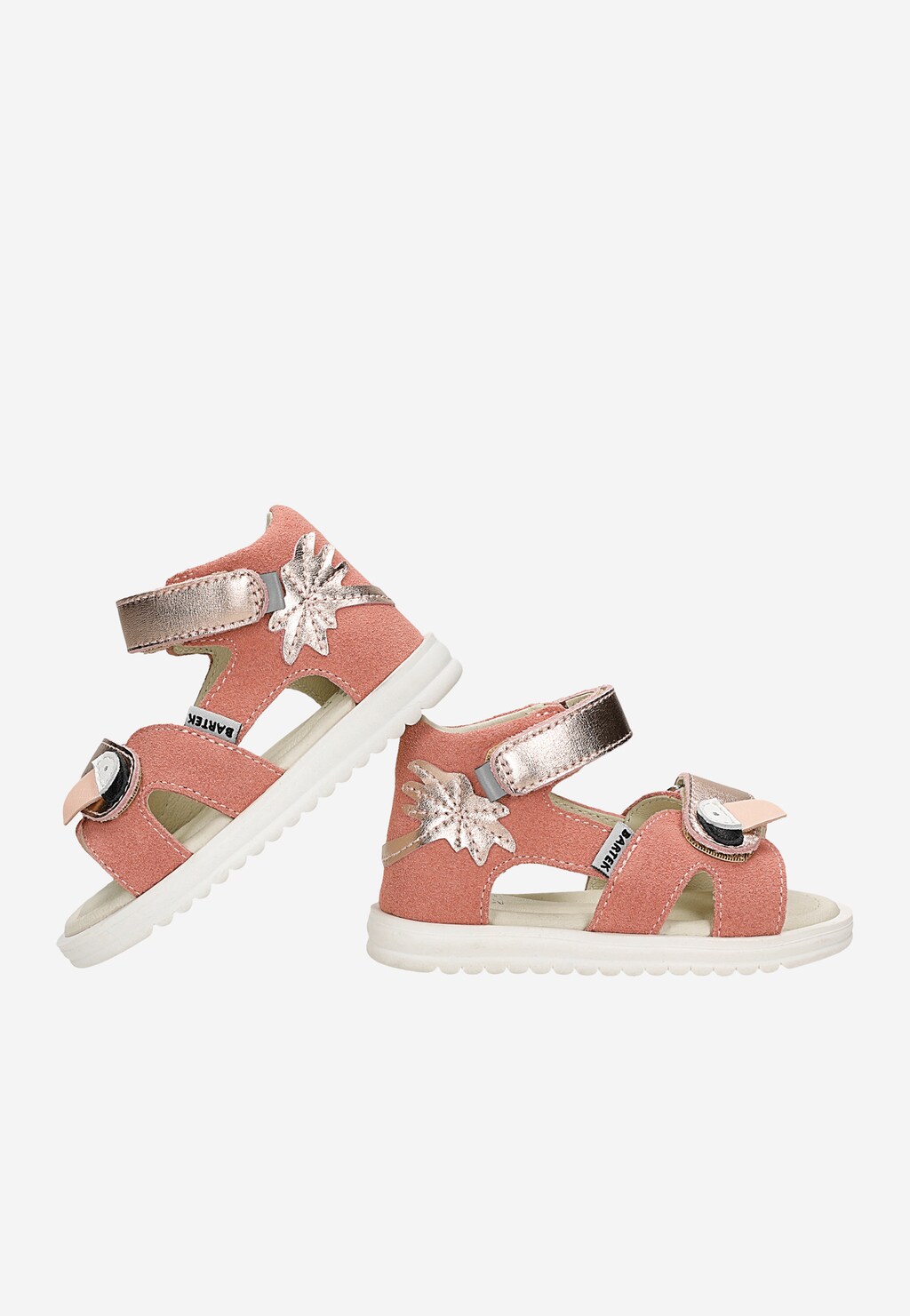 Różowe skórzane sandały dla dziewczynki 84406-85 BARTEK Widok 6