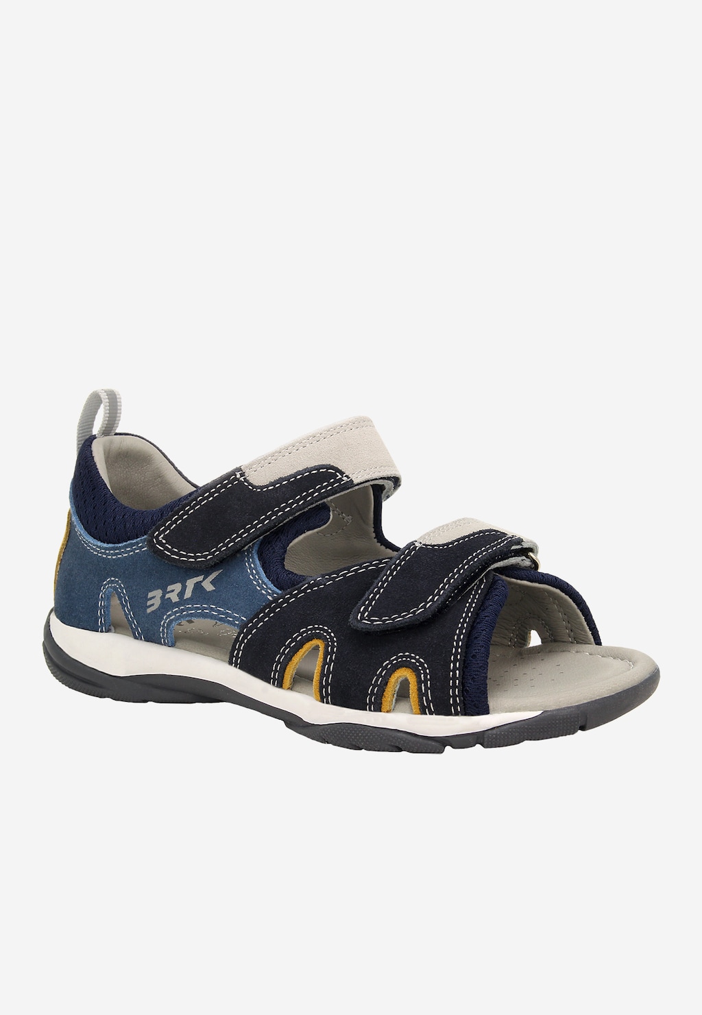 Modro-tmavě modré dětské sandály se žlutými detaily BARTEK 84413-68 Widok 3