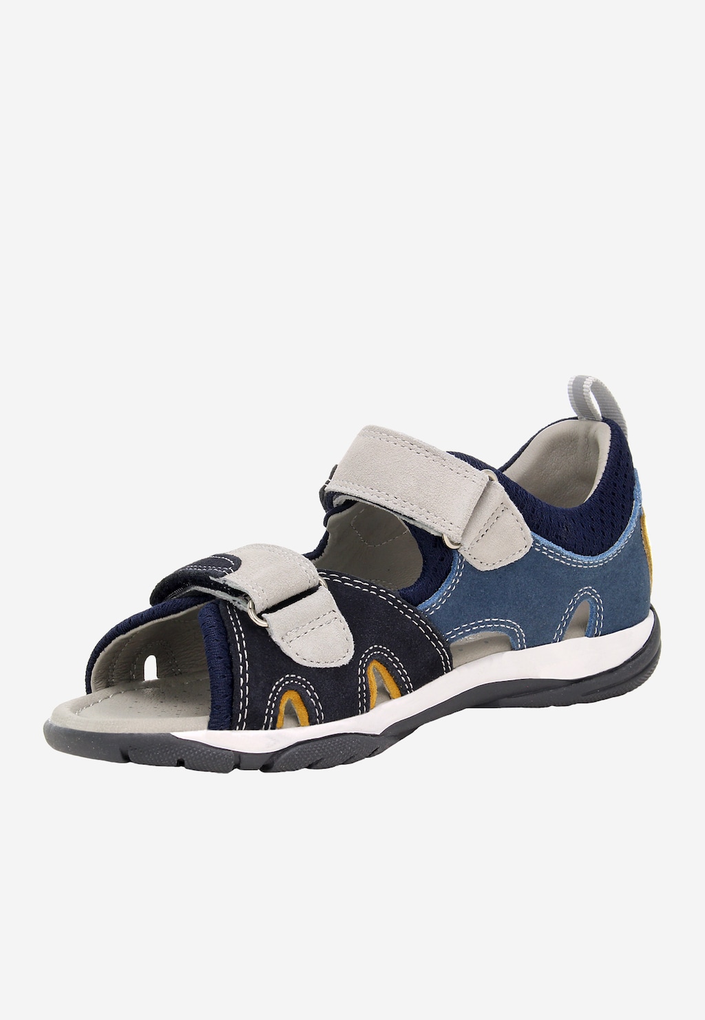 Modro-tmavě modré dětské sandály se žlutými detaily BARTEK 84413-68 Widok 4