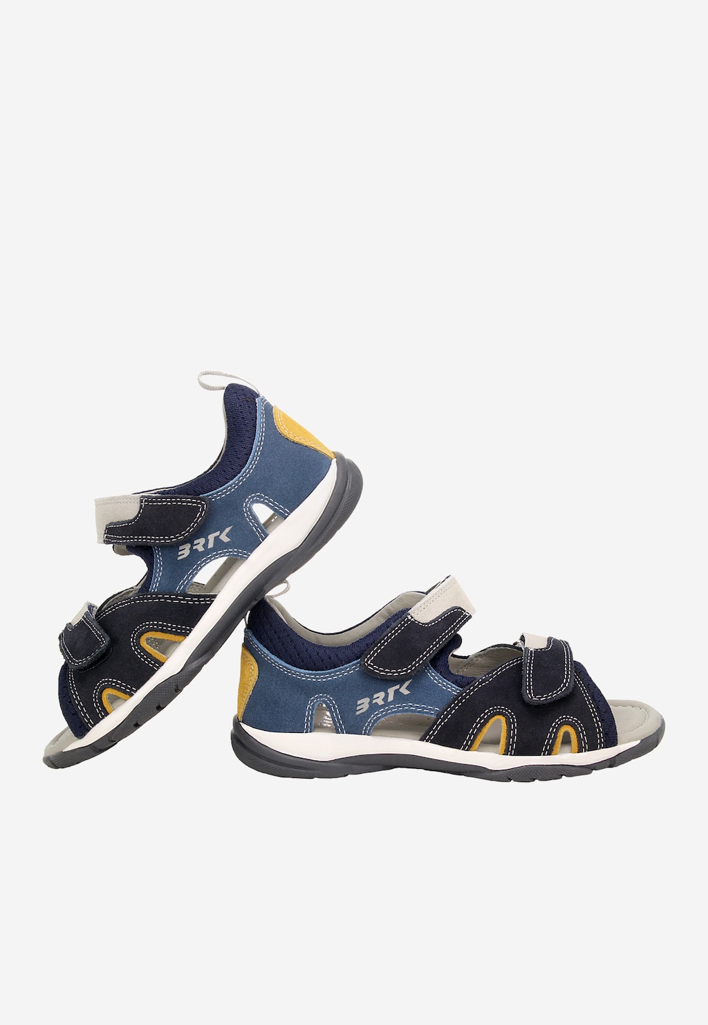 Modro-tmavě modré dětské sandály se žlutými detaily BARTEK 84413-68 Widok 9
