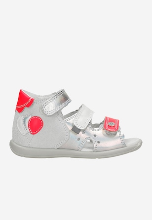 Sandały BARTEK 71158-0011, dla dziewcząt, szaro-różowy