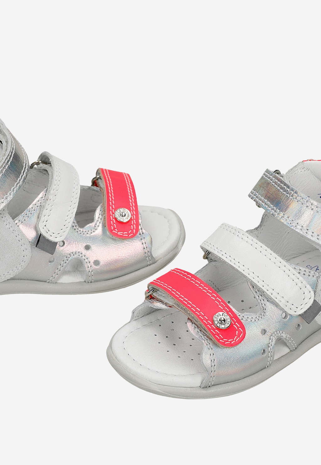 Sandały BARTEK 71158-0011, dla dziewcząt, szaro-różowy Widok 7