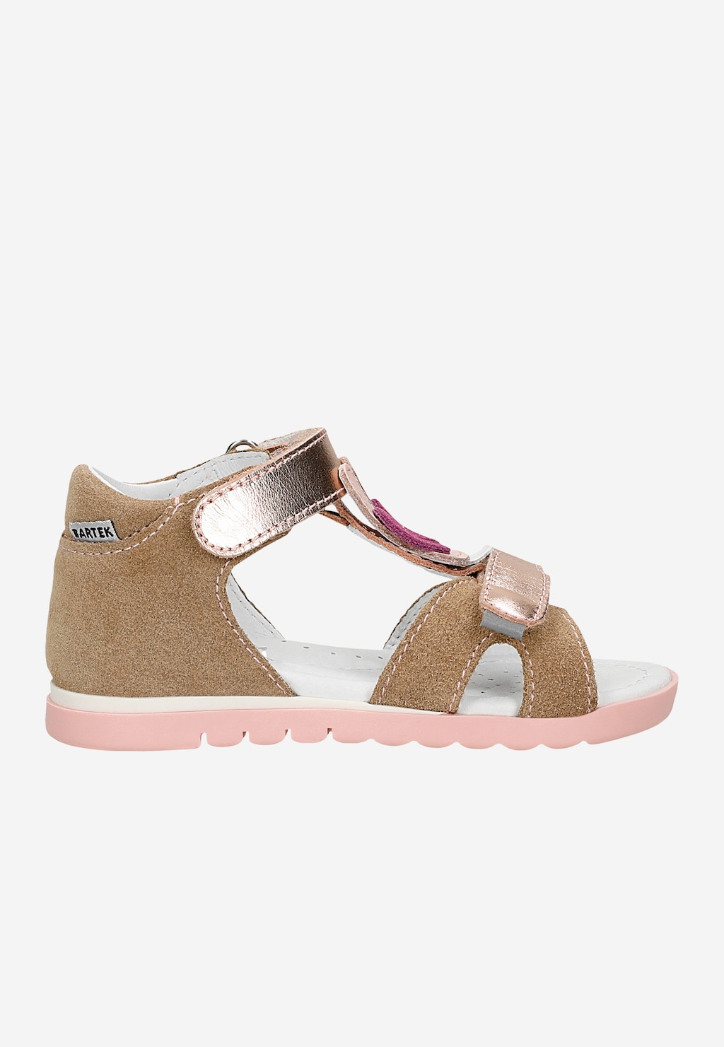 Sandály BARTEK 11414010, pro dívky, béžovo-zlaté Widok 2