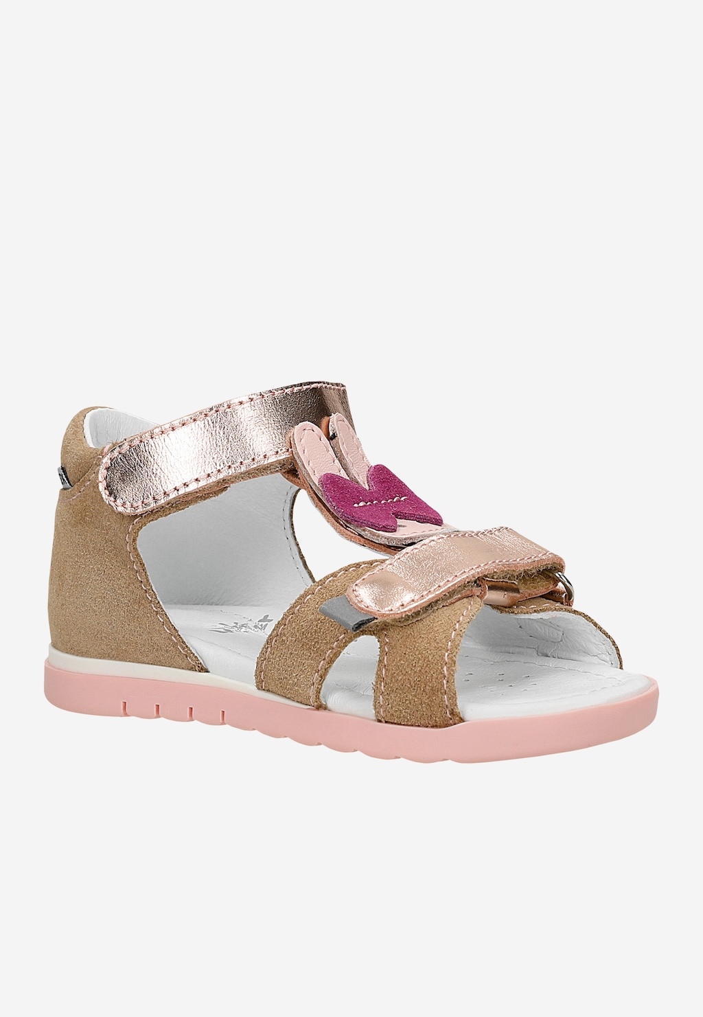 Sandály BARTEK 11414010, pro dívky, béžovo-zlaté Widok 3