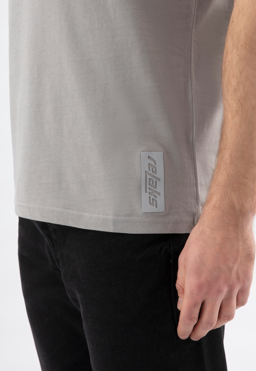 Szara koszulka męska RELAKS R93001-40 Widok 3