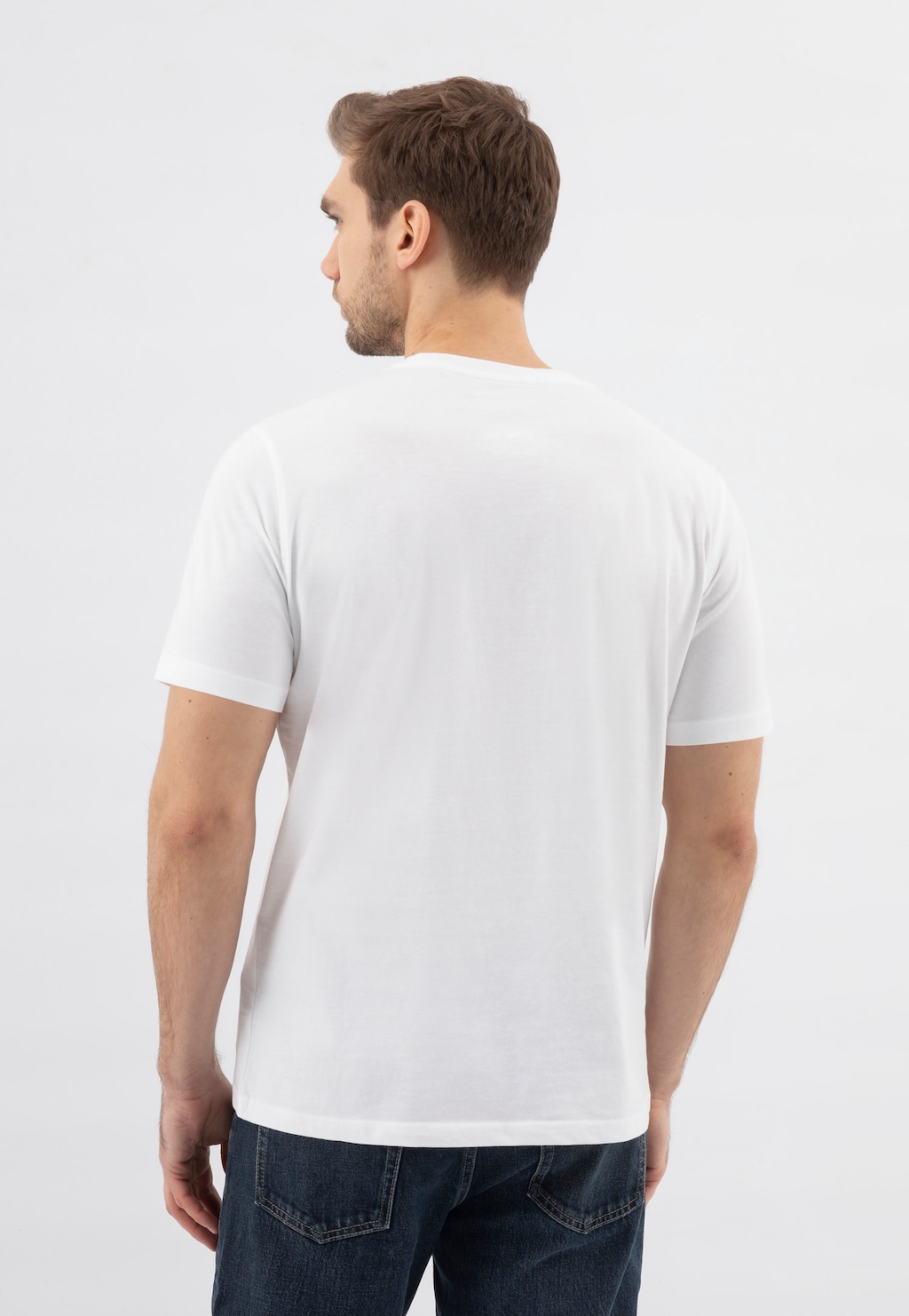 Biały bawełniany t-shirt RELAKS R93001-49 Widok 3