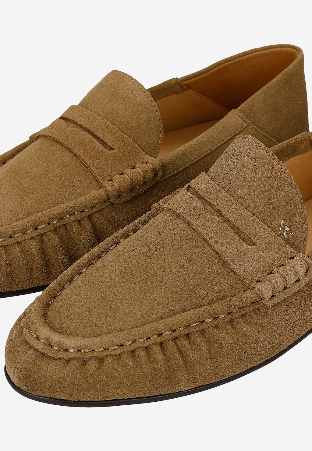 Brązowe mokasyny damskie z dwoiny 46380-63 Widok 6