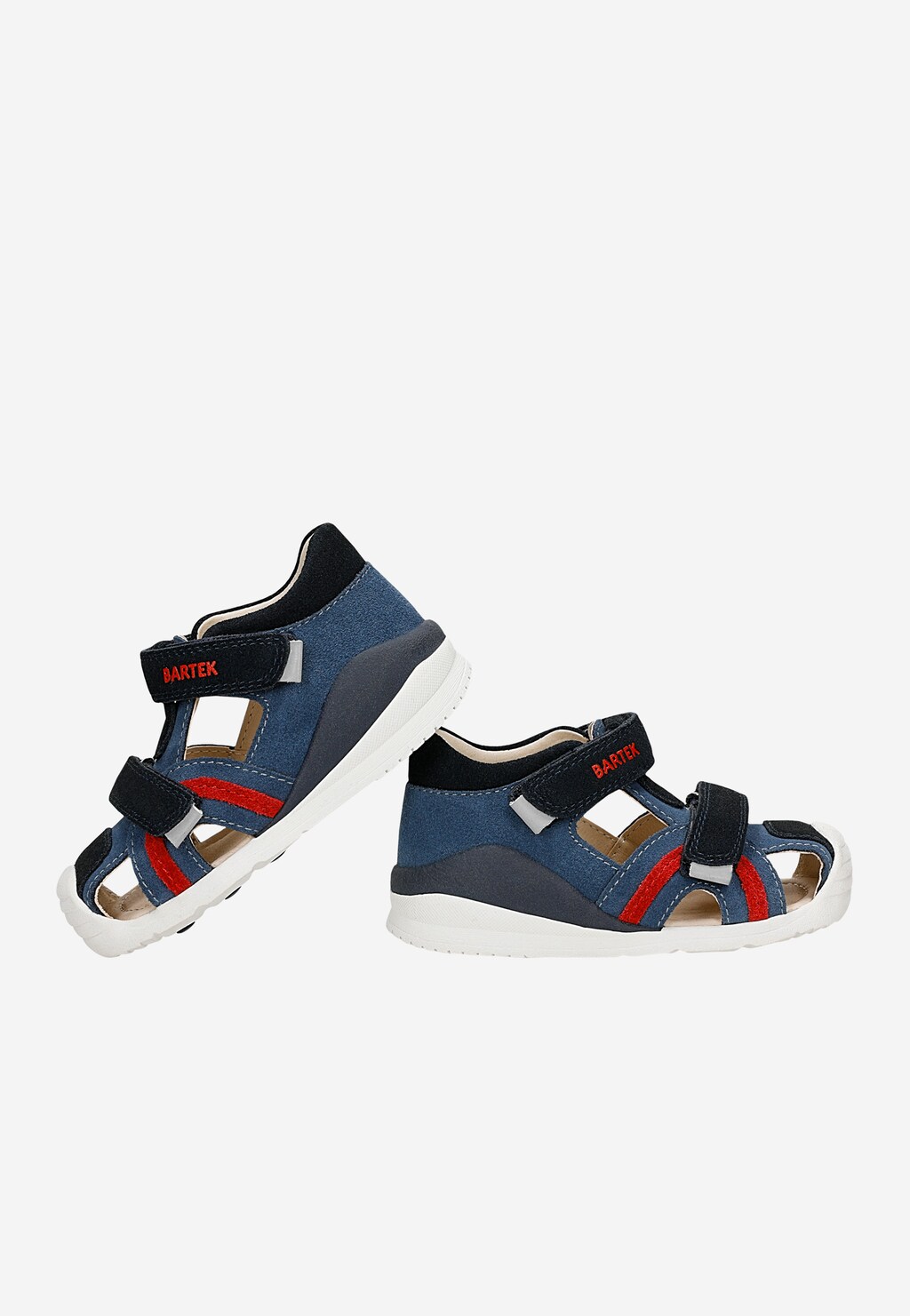 Granatowe sandały dziecięce z czerwonymi akcentami BARTEK 84418-65 Widok 4