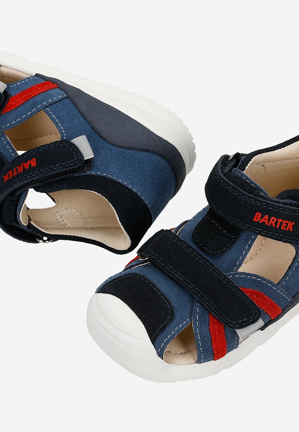 Granatowe sandały dziecięce z czerwonymi akcentami BARTEK 84418-65 Widok 7