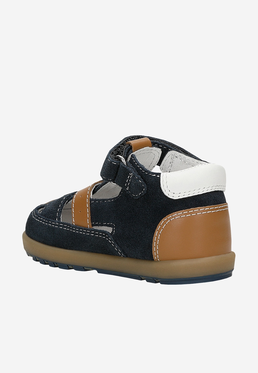 Granatowo-brązowe półsandały chłopięce ze skóry naturalnej BARTEK 86005-86 Widok 3