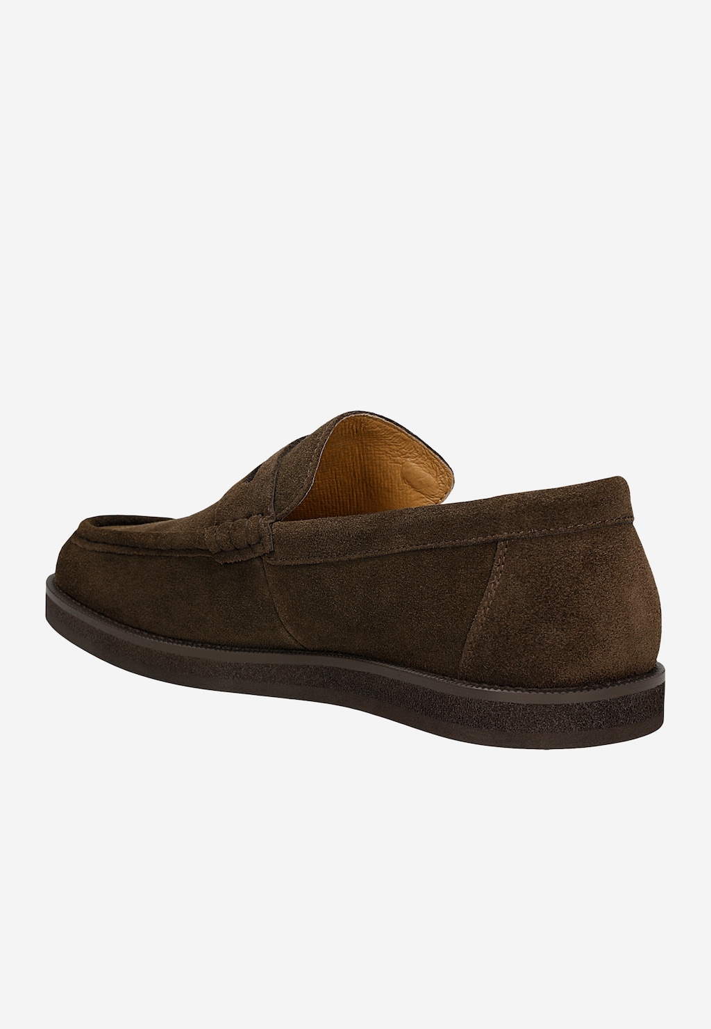 Brązowe mokasyny męskie z dwoiny 10314-62 Widok 3