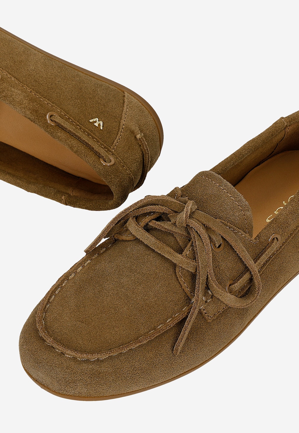 Brązowe mokasyny damskie na płaskiej podeszwie 46383-63 Widok 6