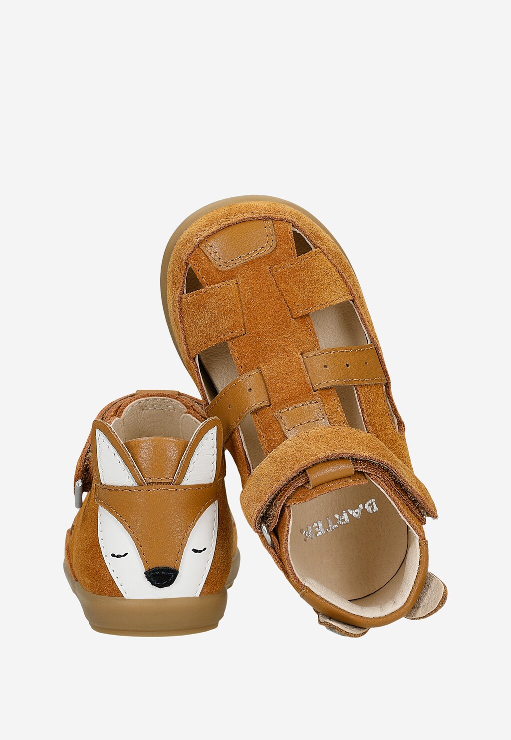 Brązowe sandały zabudowane z liskiem BARTEK 86321-63 Widok 8