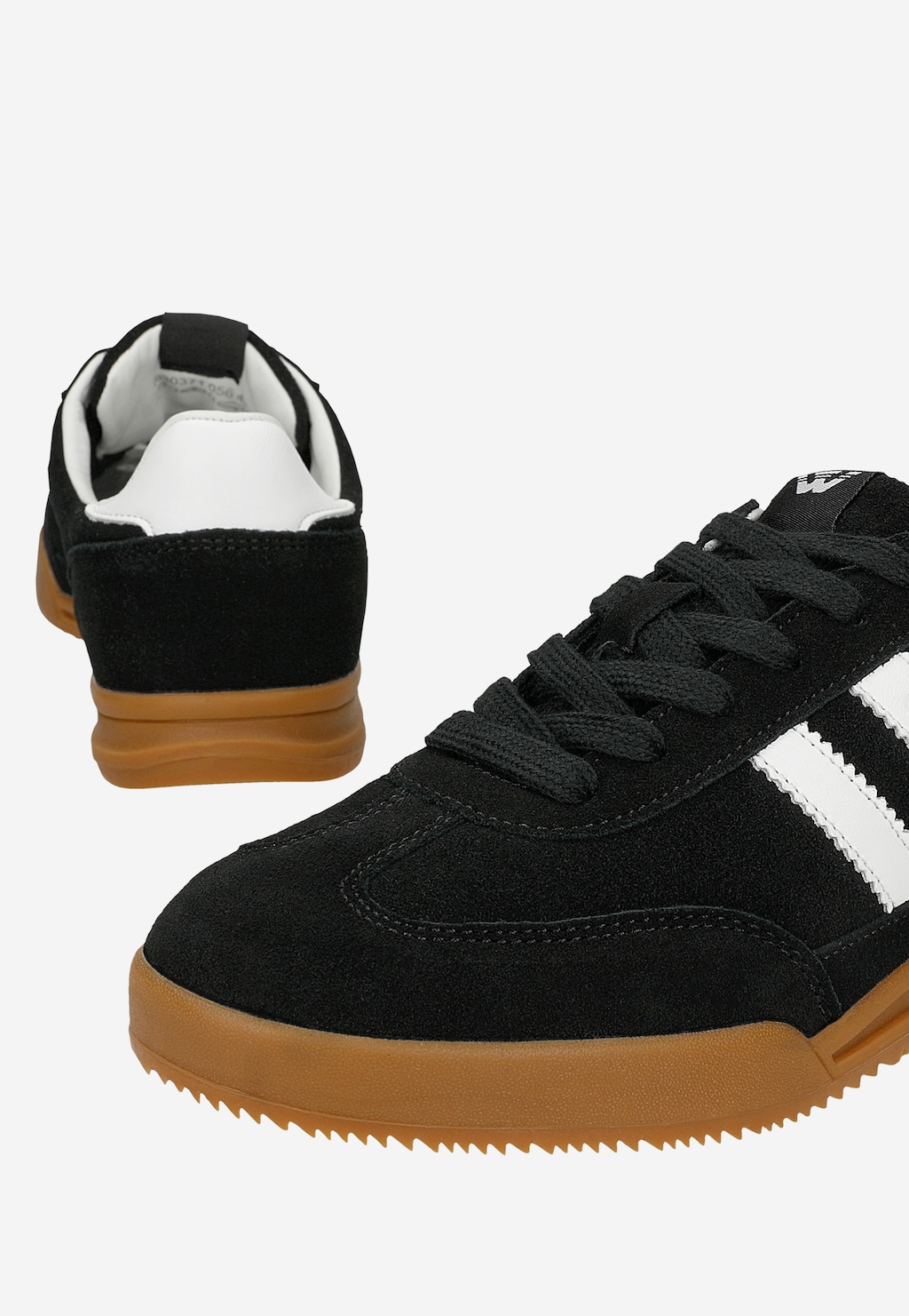 Czarne trampki męskie z kontrastowymi wstawkami 10303-71 Widok 6