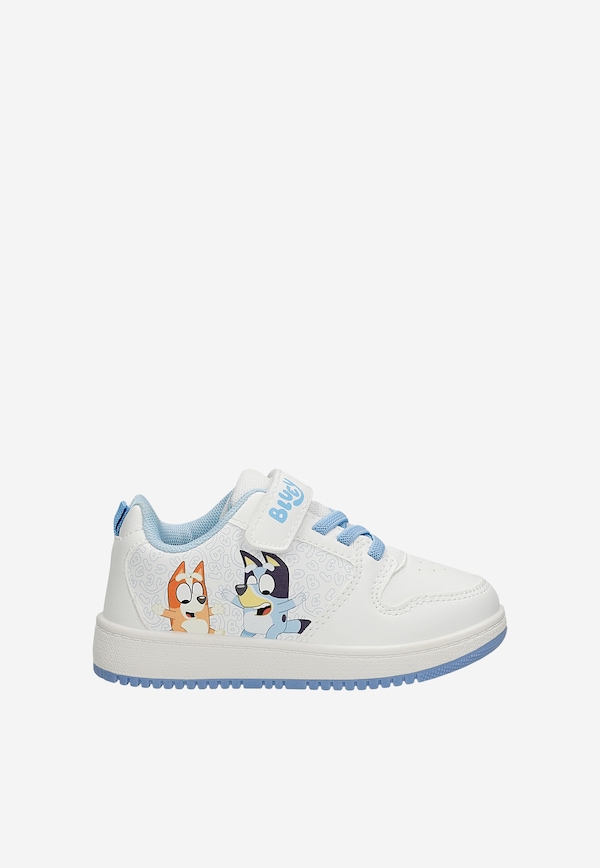 Białe trampki Bluey z niebieskimi wstawkami BARTEK 87034-19
