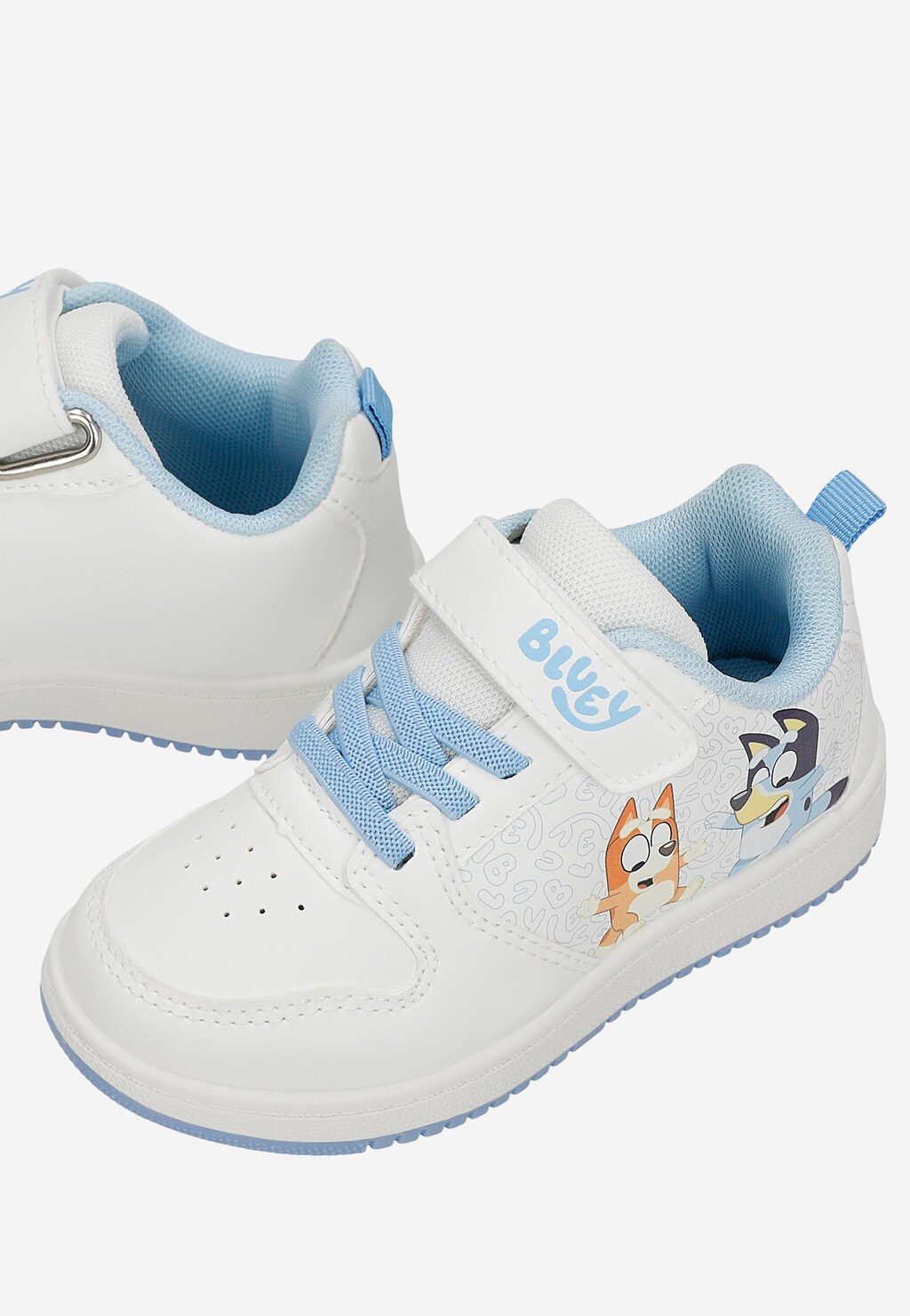 Białe trampki Bluey z niebieskimi wstawkami BARTEK 87034-19 Widok 7
