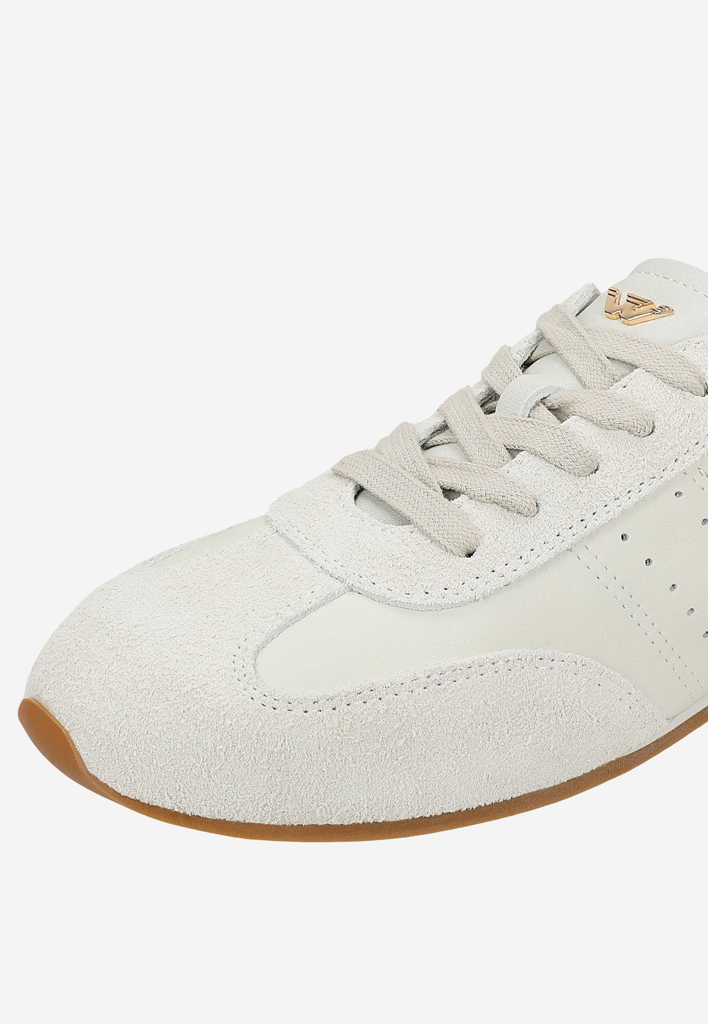 Jasnobeżowe trampki damskie na niskiej podeszwie 46386-74 Widok 7