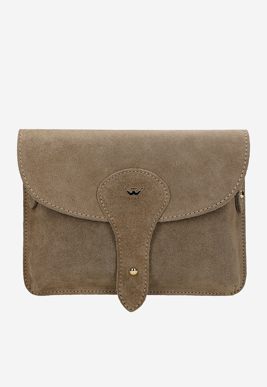 Mała beżowa listonoszka damska z dwoiny 80494-64 Widok 1