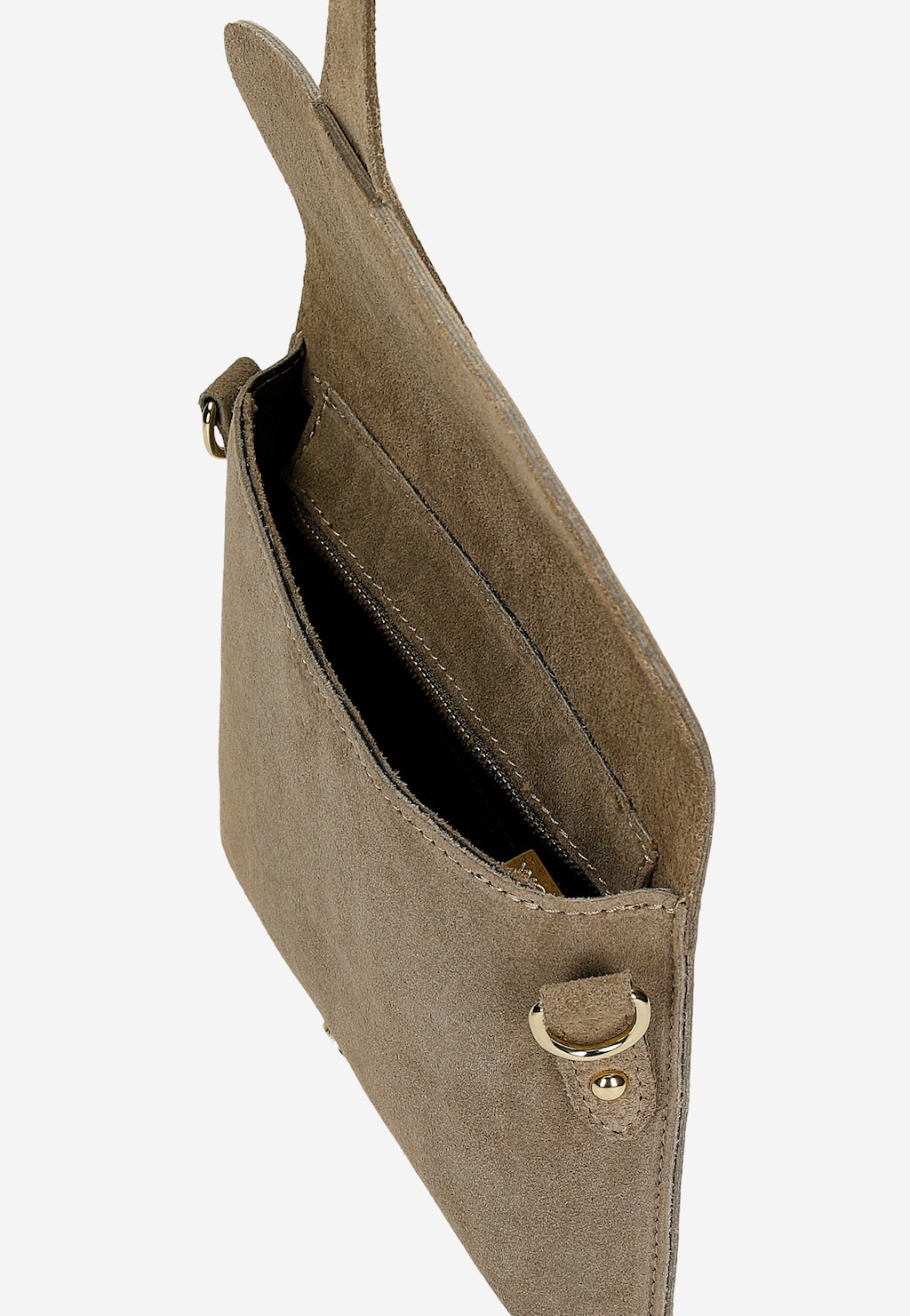 Mała beżowa listonoszka damska z dwoiny 80494-64 Widok 5