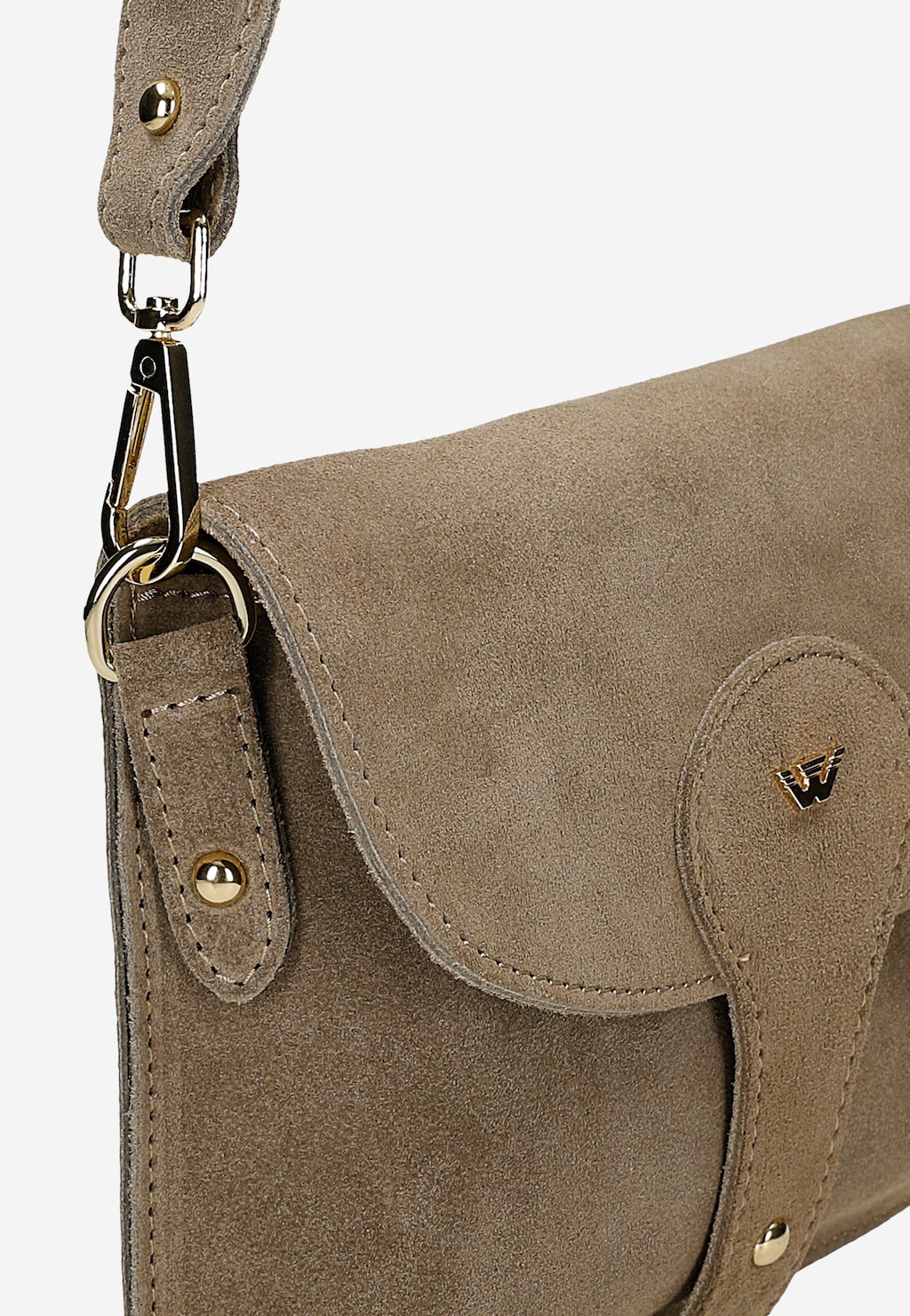 Mała beżowa listonoszka damska z dwoiny 80494-64 Widok 7