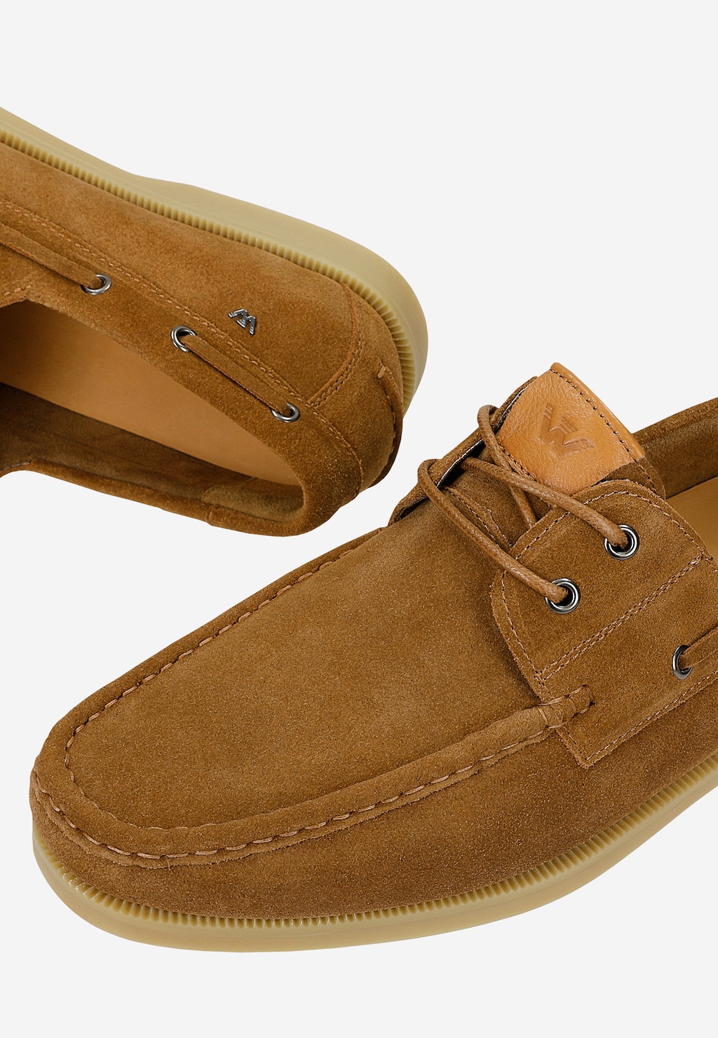 Brązowe rude mokasyny męskie 10256-63 Widok 7