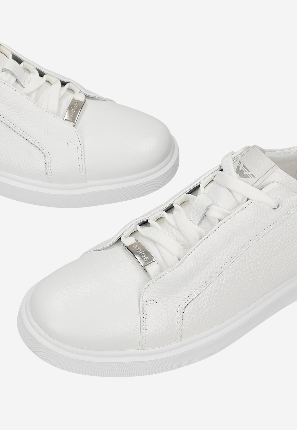 Białe trampki męskie ze skóry licowej 10307-59 Widok 6