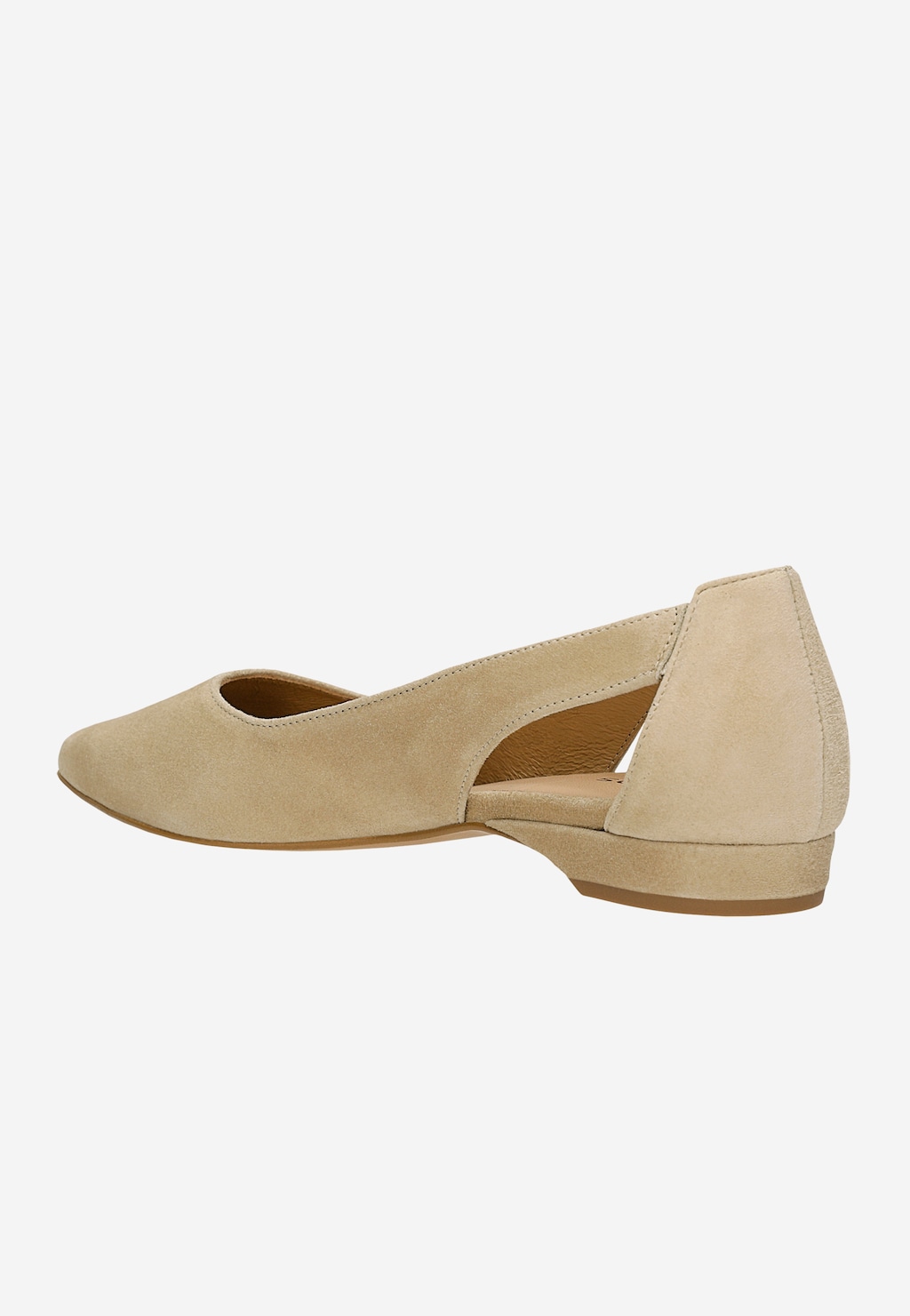 Beżowe baleriny damskie z wycięciem 44076-64 Widok 3