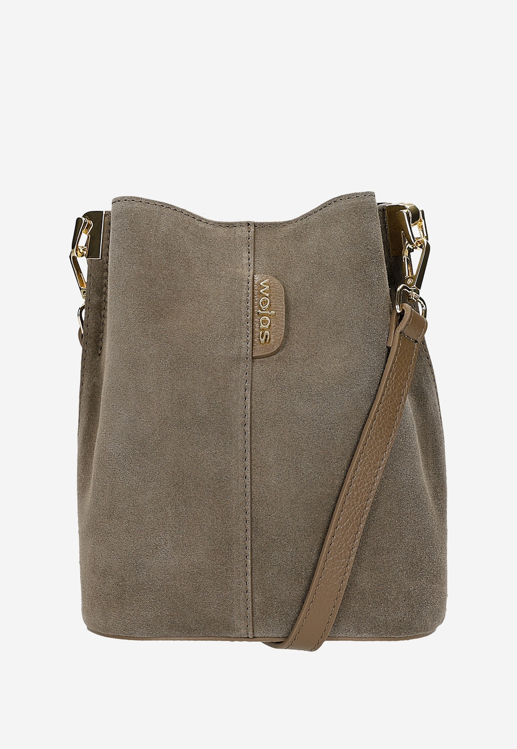 Beżowa torebka z łączonych skór 80478-74 Widok 1