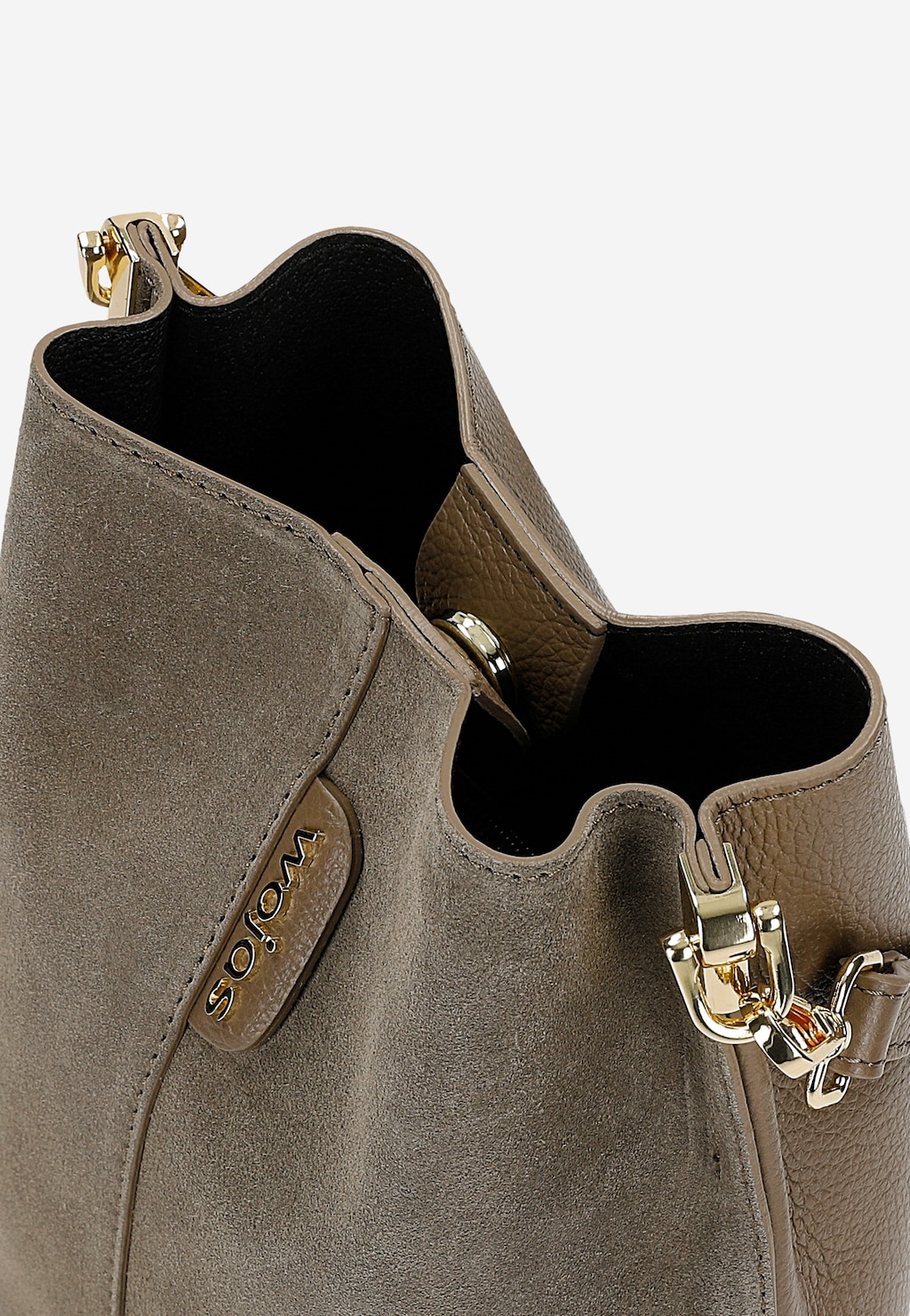 Beżowa torebka z łączonych skór 80478-74 Widok 6