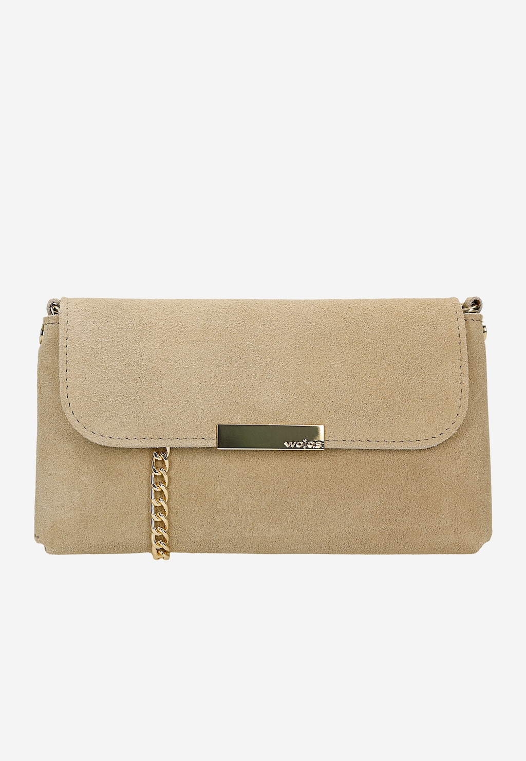 Beżowa wizytowa torebka ze złotym łańcuszkiem 80472-64 Widok 1