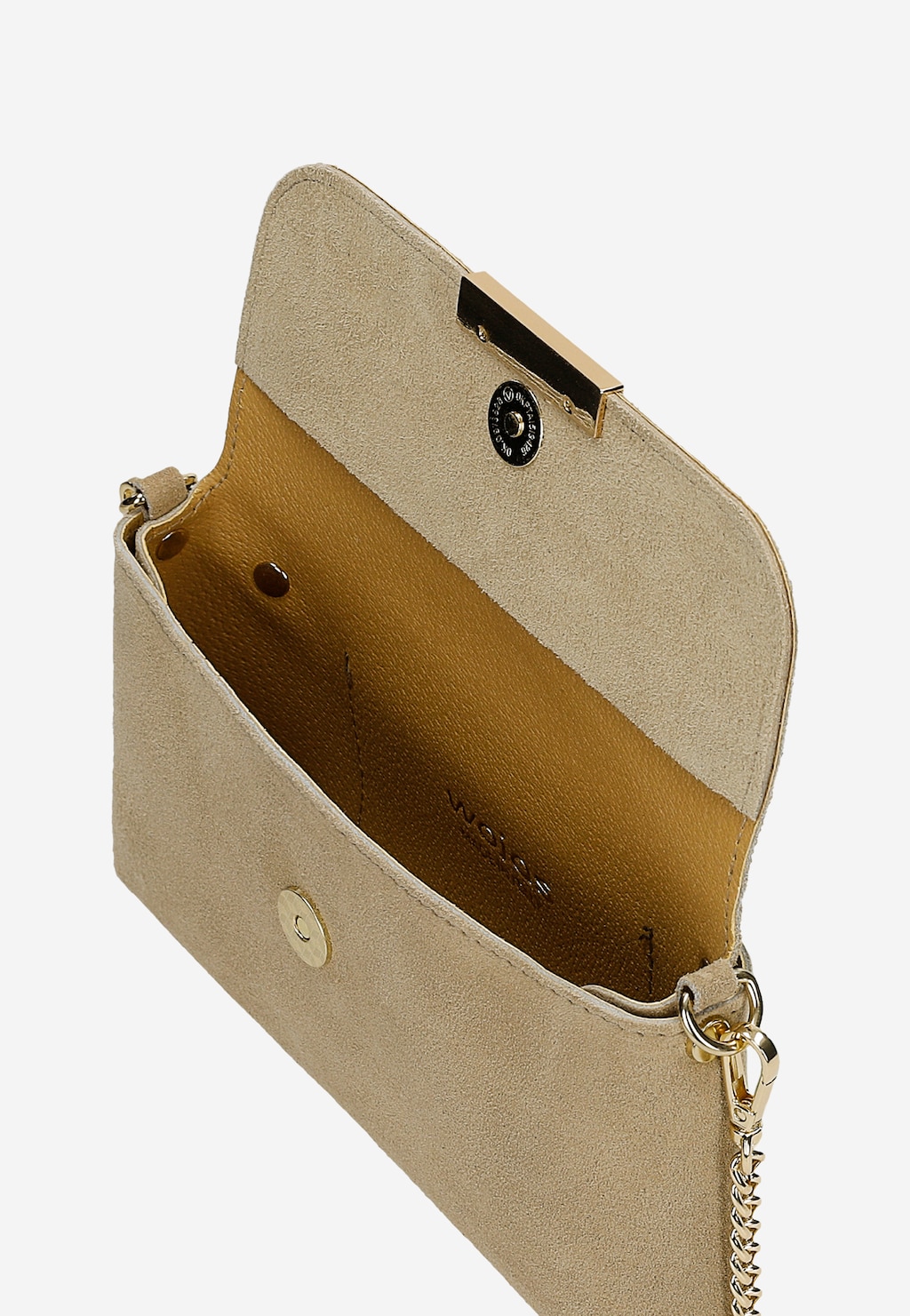 Beżowa wizytowa torebka ze złotym łańcuszkiem 80472-64 Widok 5
