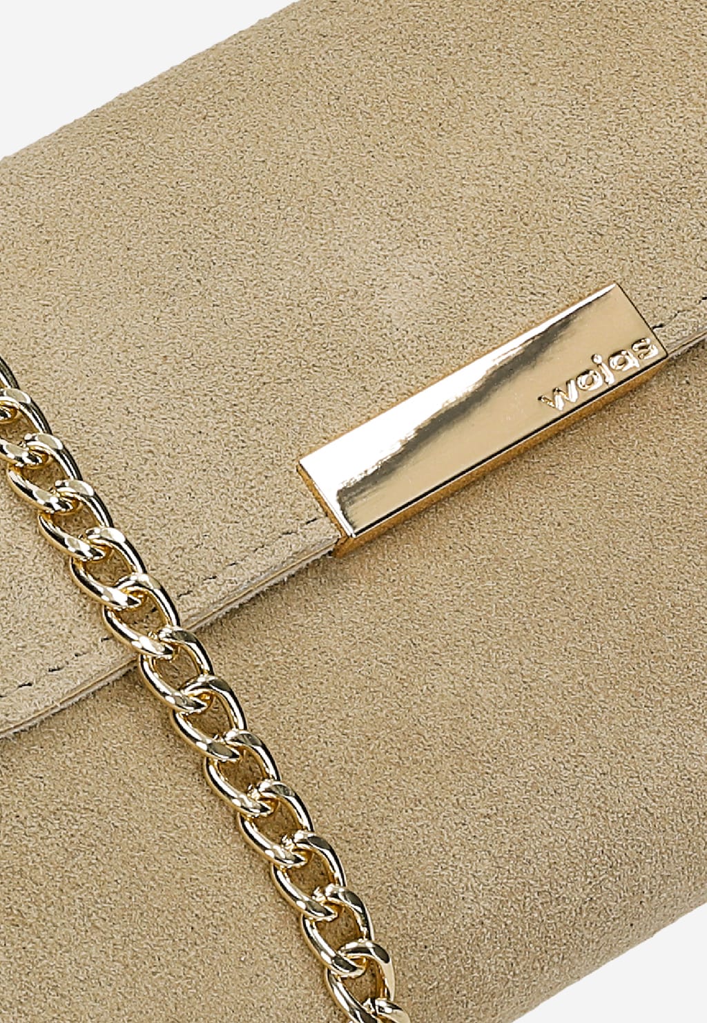 Beżowa wizytowa torebka ze złotym łańcuszkiem 80472-64 Widok 7