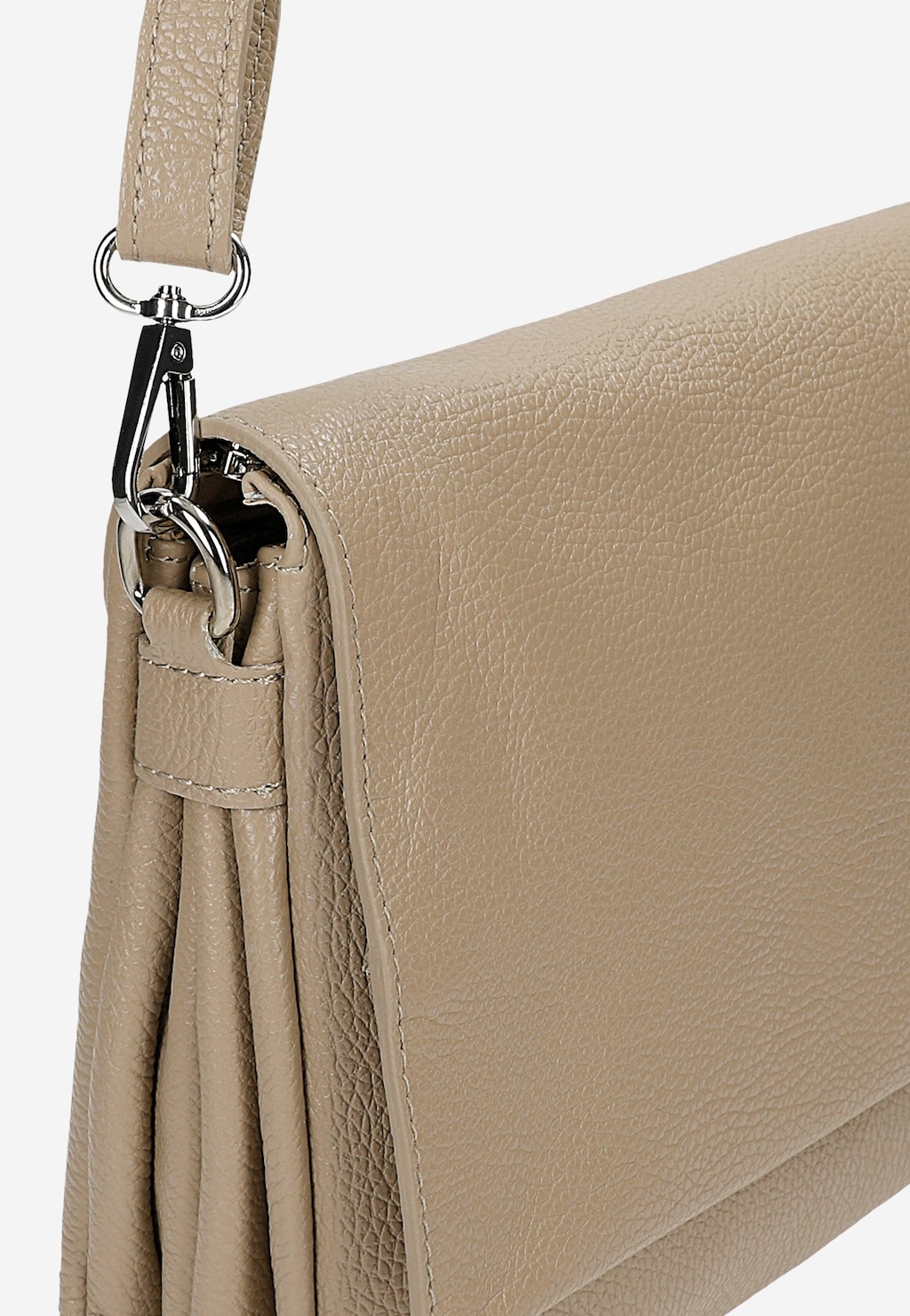 Beżowa torebka damska ze skóry licowej 80475-54 Widok 7