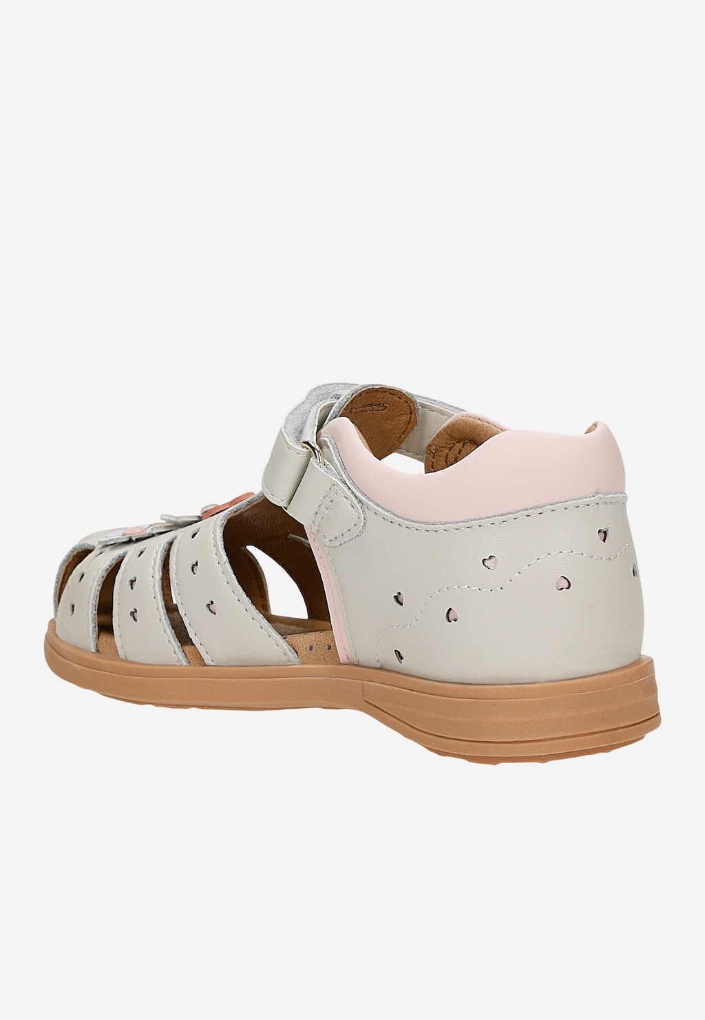 Beżowo-różowe sandały dziewczęce z motywem kwiatowym BARTEK 84417-54 Widok 3