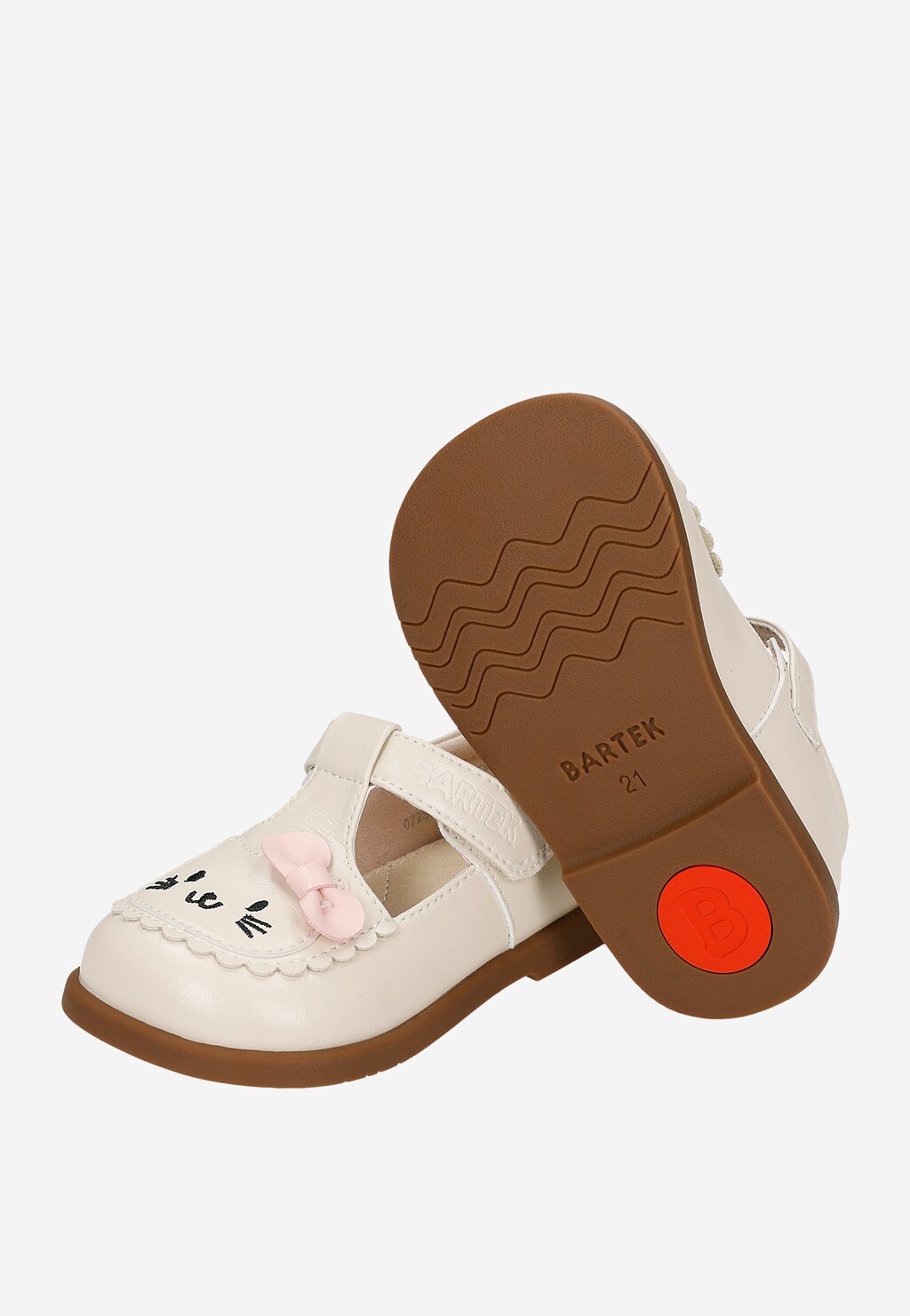 Beżowe baleriny dziewczęce z kotkiem BARTEK 83017-14 Widok 9