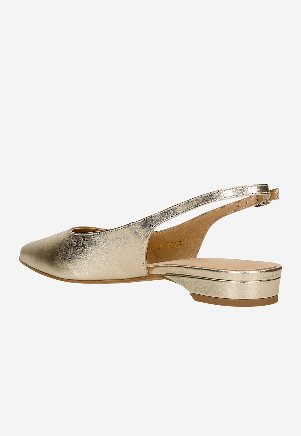 Złote baleriny damskie z otwartą piętą 44075-58 Widok 3