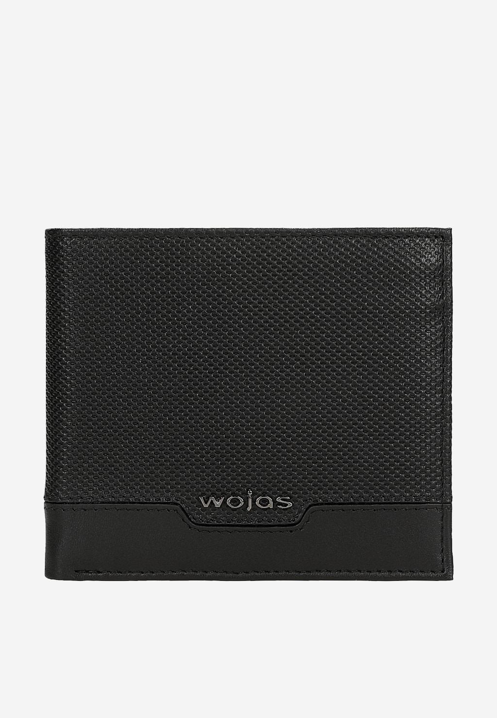 Czarny portfel męski z efektowną strukturą i ochroną RFID 91131-51 Widok 1