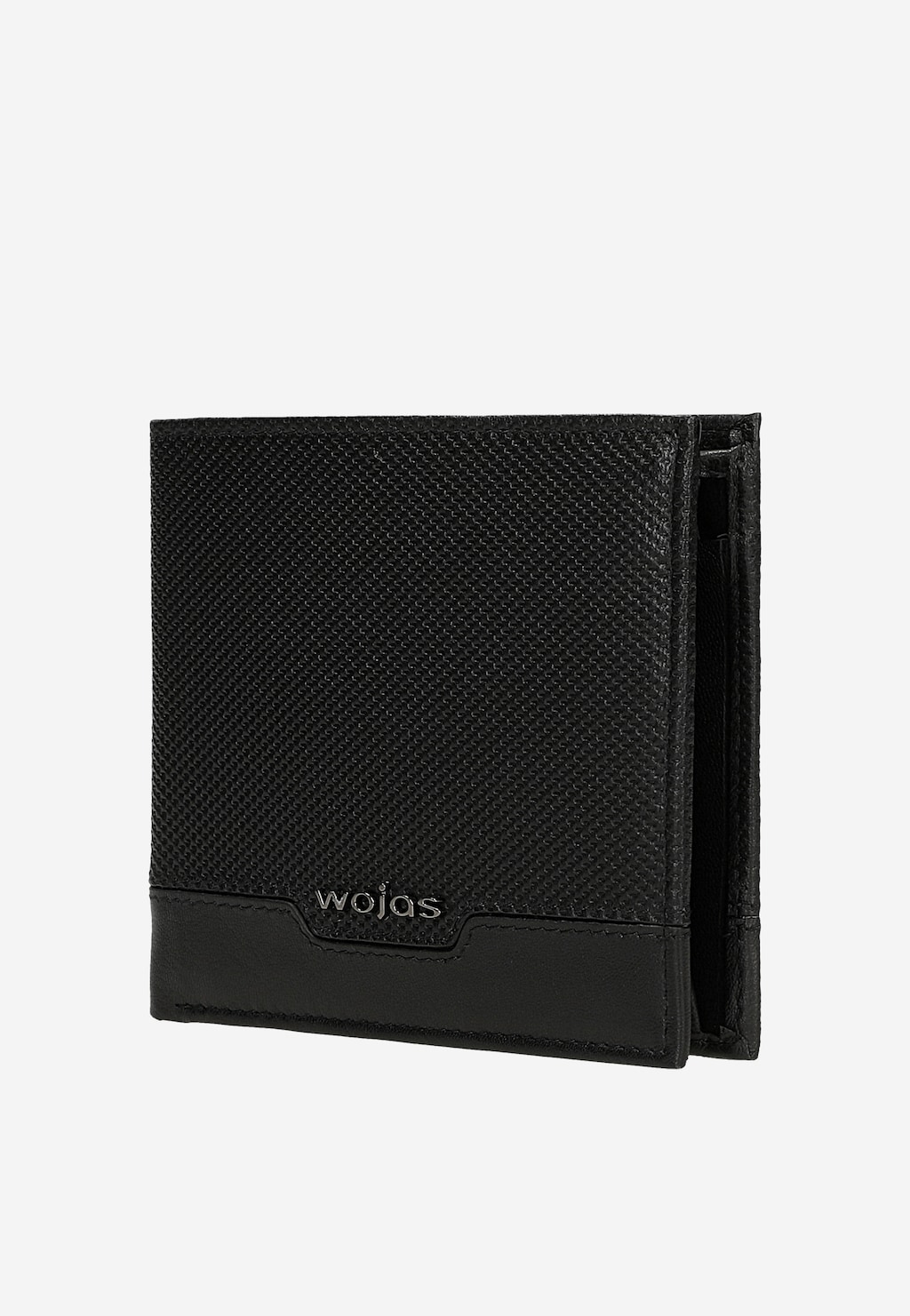 Czarny portfel męski z efektowną strukturą i ochroną RFID 91131-51 Widok 2