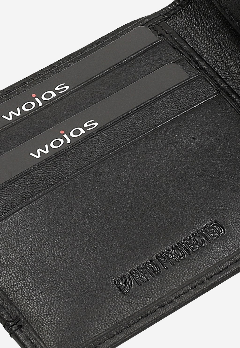 Czarny portfel męski z efektowną strukturą i ochroną RFID 91131-51 Widok 6