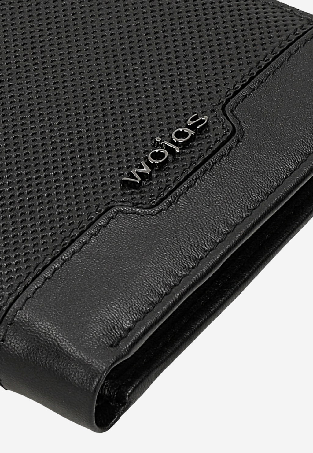 Czarny portfel męski z efektowną strukturą i ochroną RFID 91131-51 Widok 7