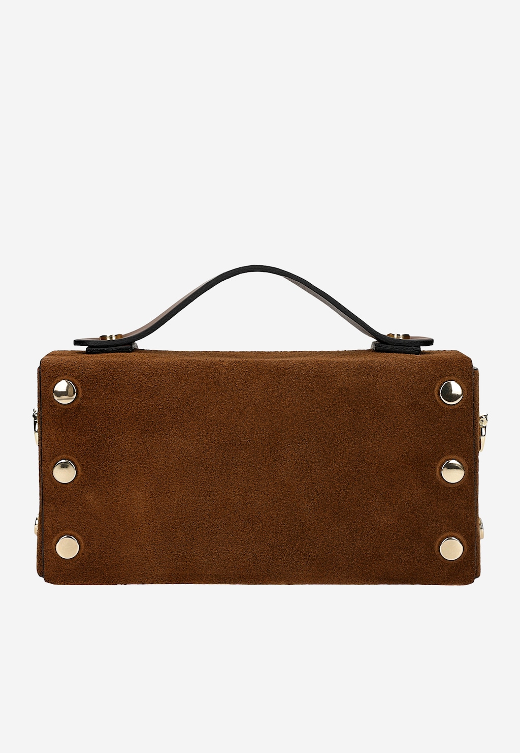 Mała brązowa torebka damska z efektowym zapięciem 80329-72 Widok 3