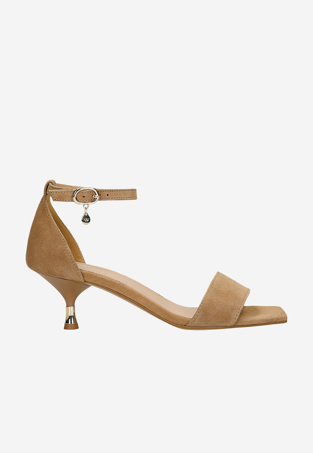Beżowe sandały na niskim obcasie 76272-64 Widok 1