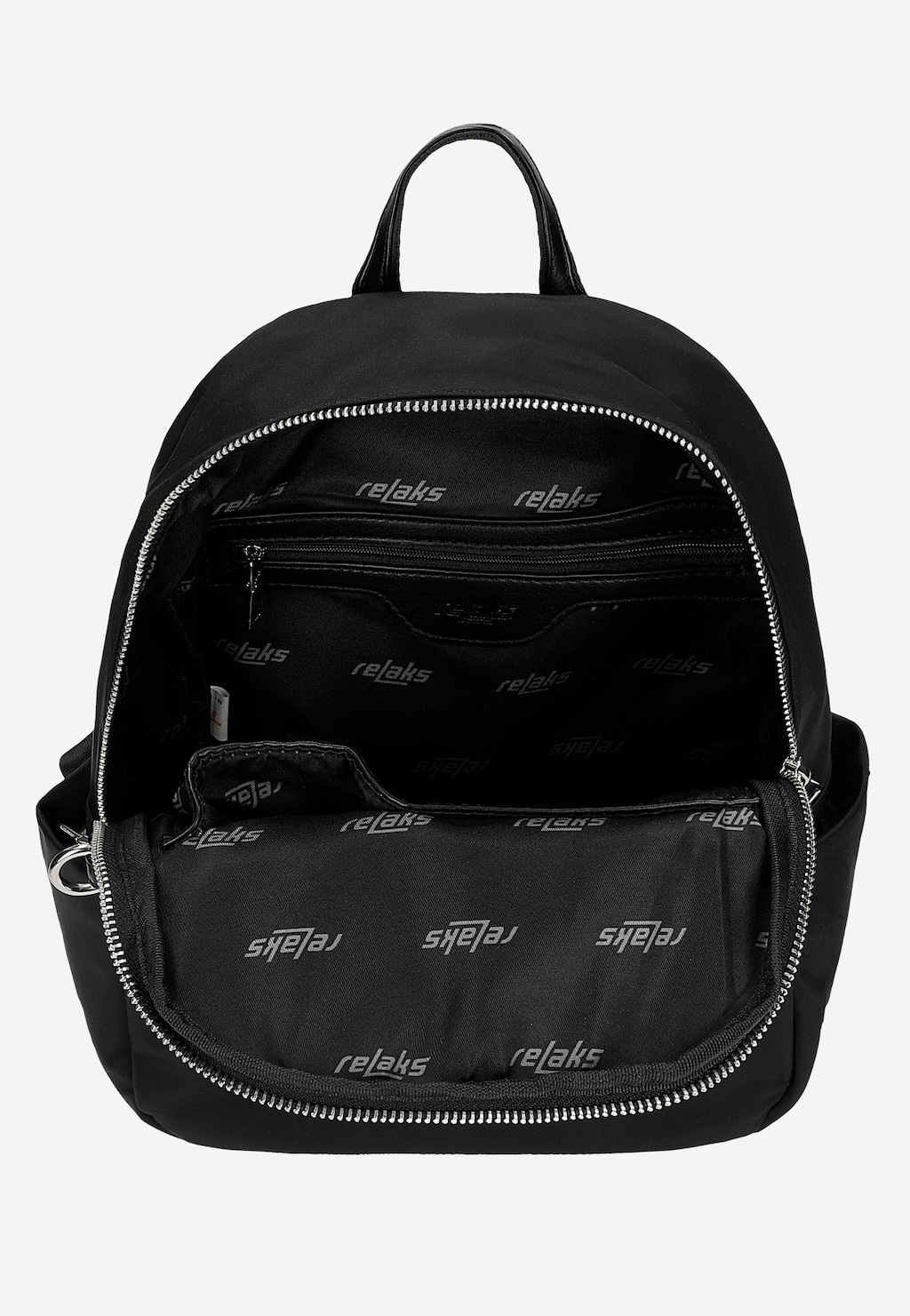Mały czarny plecak damski RELAKS R90011-11 Widok 5