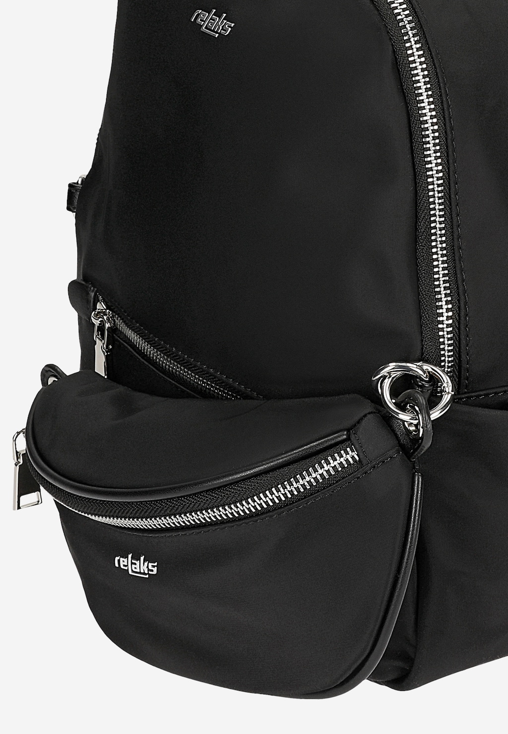 Mały czarny plecak damski RELAKS R90011-11 Widok 6