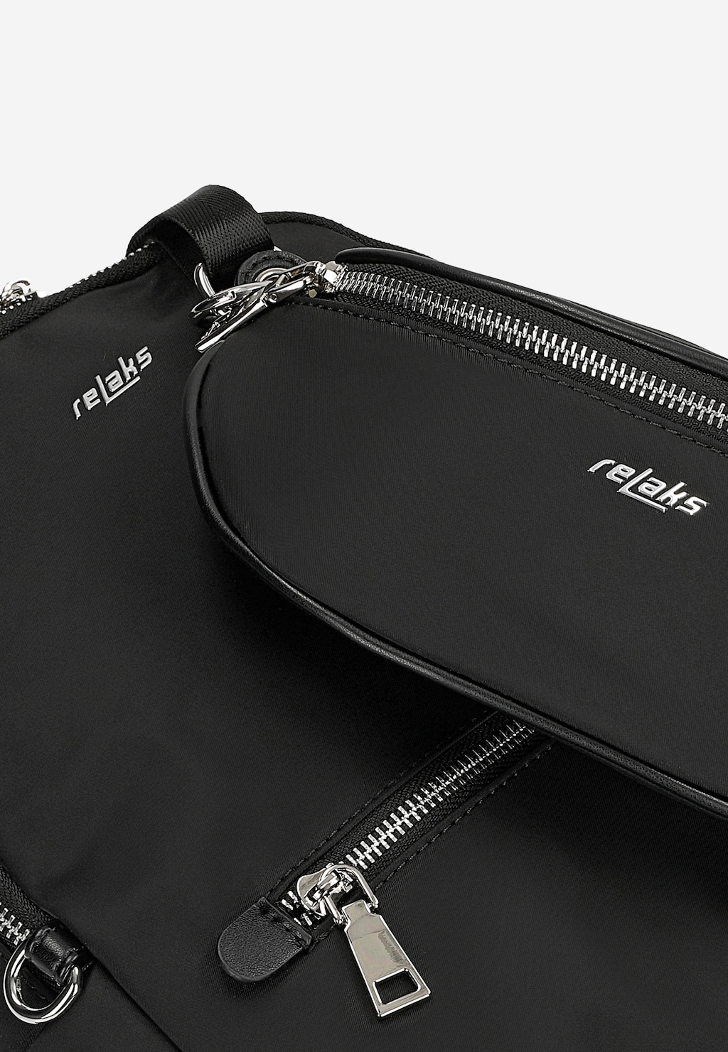 Mały czarny plecak damski RELAKS R90011-11 Widok 9