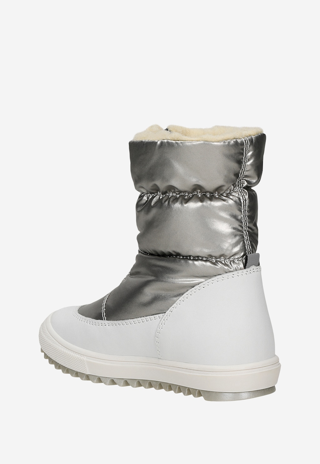 Botki ocieplane BARTEK 14405023, dla dziewcząt, srebrno-biały Widok 3