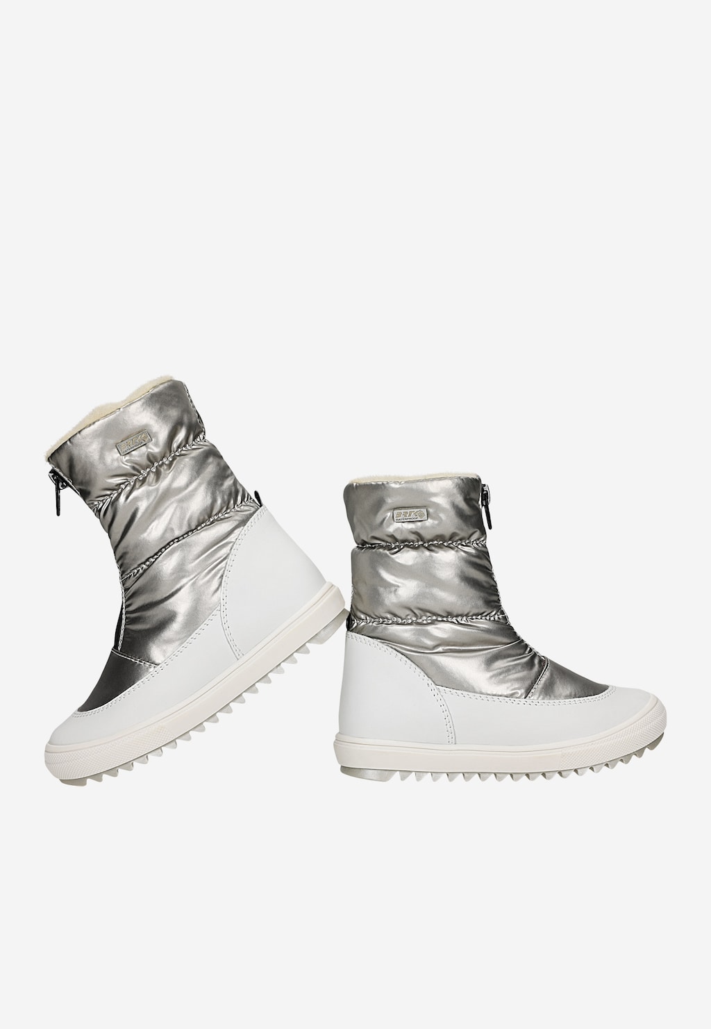 Botki ocieplane BARTEK 14405023, dla dziewcząt, srebrno-biały Widok 6