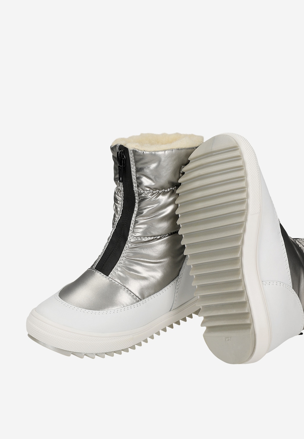 Botki ocieplane BARTEK 14405023, dla dziewcząt, srebrno-biały Widok 7