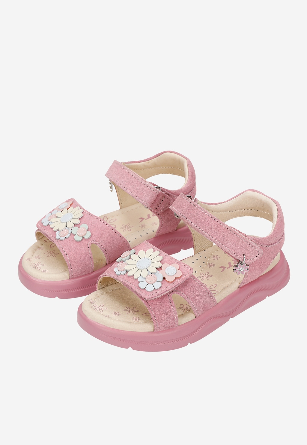 Różowe sandały dziewczęce z kwiatowymi detalami BARTEK 84416-65 Widok 7