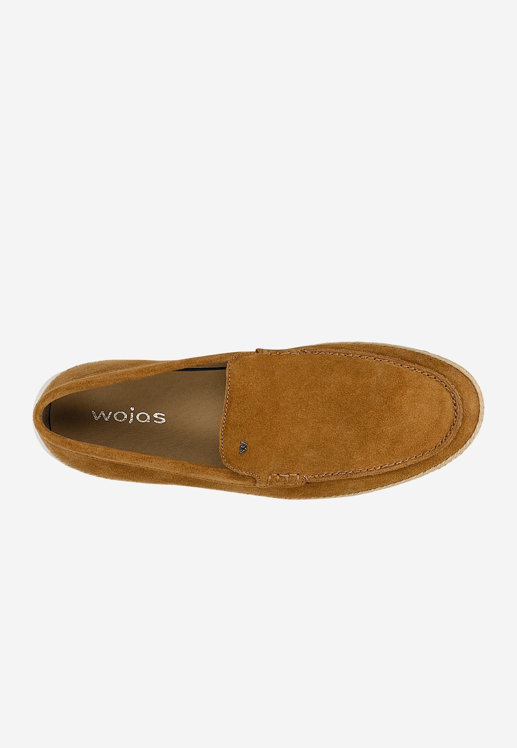 Svetlohnedé pánske mokasíny s pletenými jutovými šnúrkami 10219-63 Widok 5